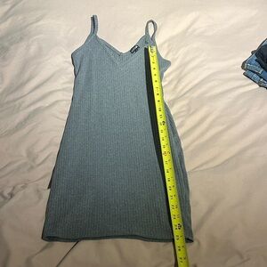 Gray Ribbed Women's Dress